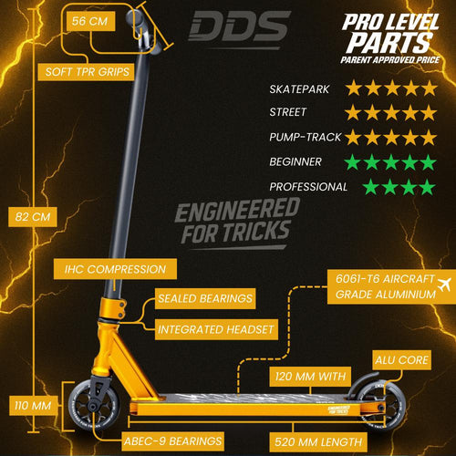 DDS Stuntscooter Gold / Black